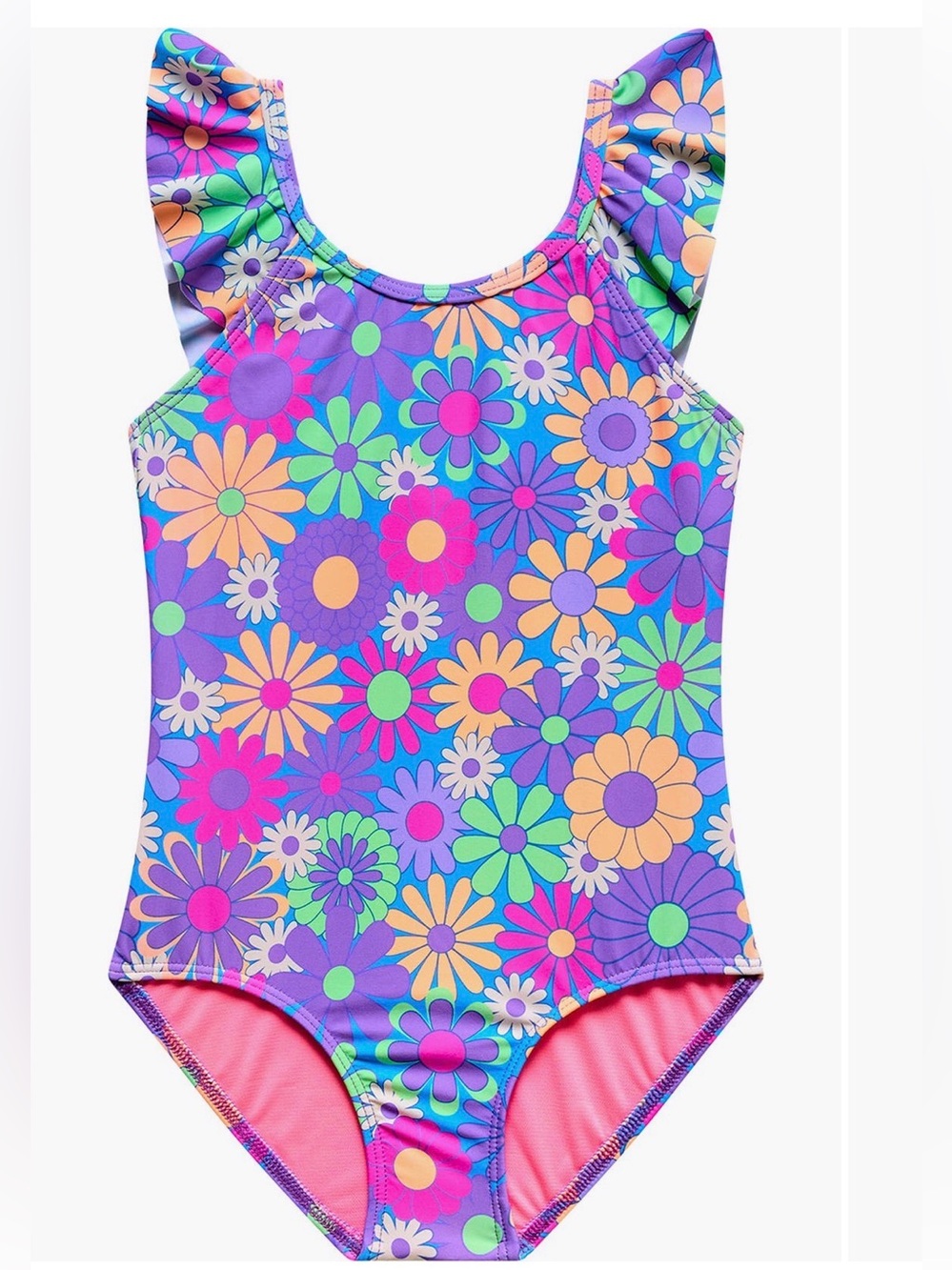 Beach Lingo Kids' Ruffle Strap One-Piece Swimsuit 6/7